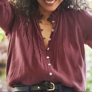 Faherty Brand Catawaba Grape Will Top, Size Medium